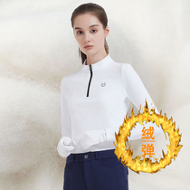 High elastic plus velvet Yuema Hui ladies equestrian long-sleeved winter warm and comfortable equestrian clothing equipment riding tops