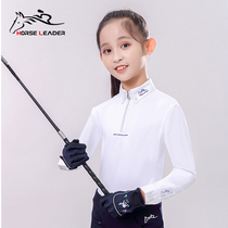 Childrens thickened equestrian long-sleeved warm elastic comfortable soft competition training equestrian clothing equipment riding jacket