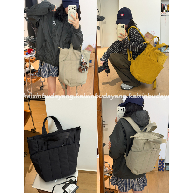 [Happy and Never Closing] Puff Computer Backpack Lightweight Large Capacity Commuting Handbag Backpack Travel Bag