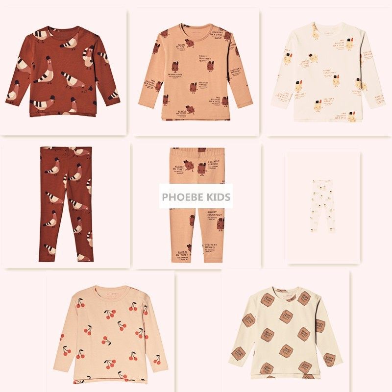Spanish tc series with the same paragraph 2018AW baby children's autumn and winter cotton home clothes set baby leggings shirt