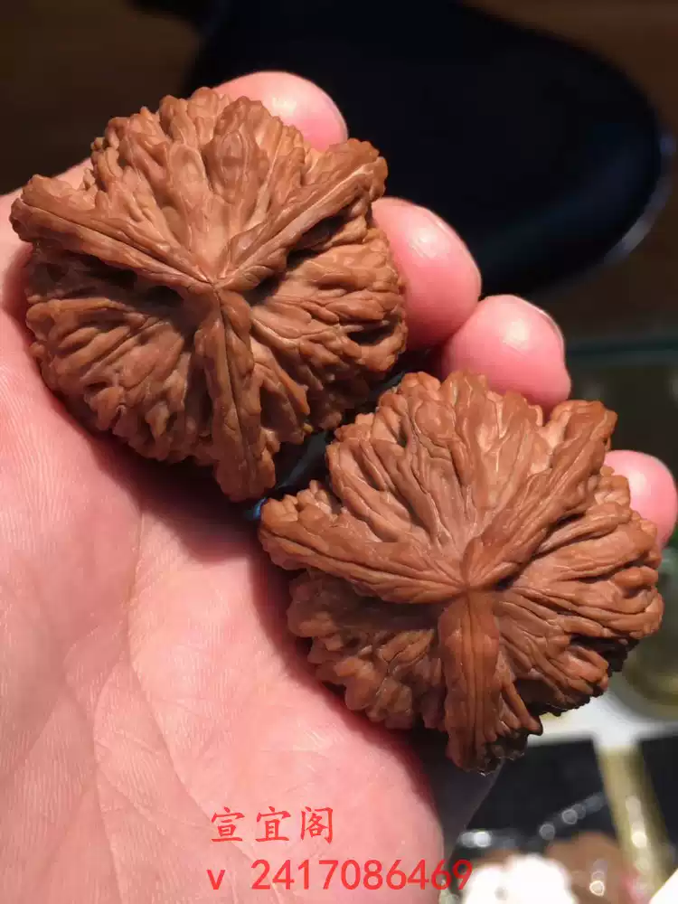 文玩核桃獅子頭精品御龍粗筋文山三棱正球奔手盤把玩收藏級麻核桃-淘寶