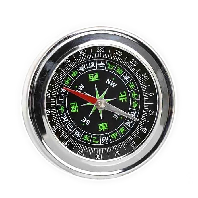 Large stainless steel portable compass outdoor car navigation compass field adventure compass feng shui compass