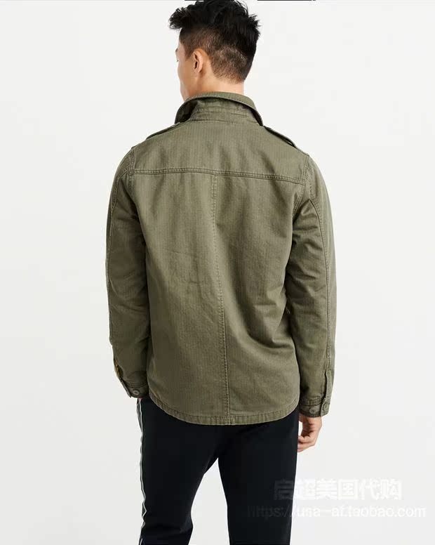 Mỹ Abercrombie Fitch nam af quilted áo sơ mi dụng cụ áo khoác M65 áo khoác 212510 - Áo khoác áo gió nam đẹp