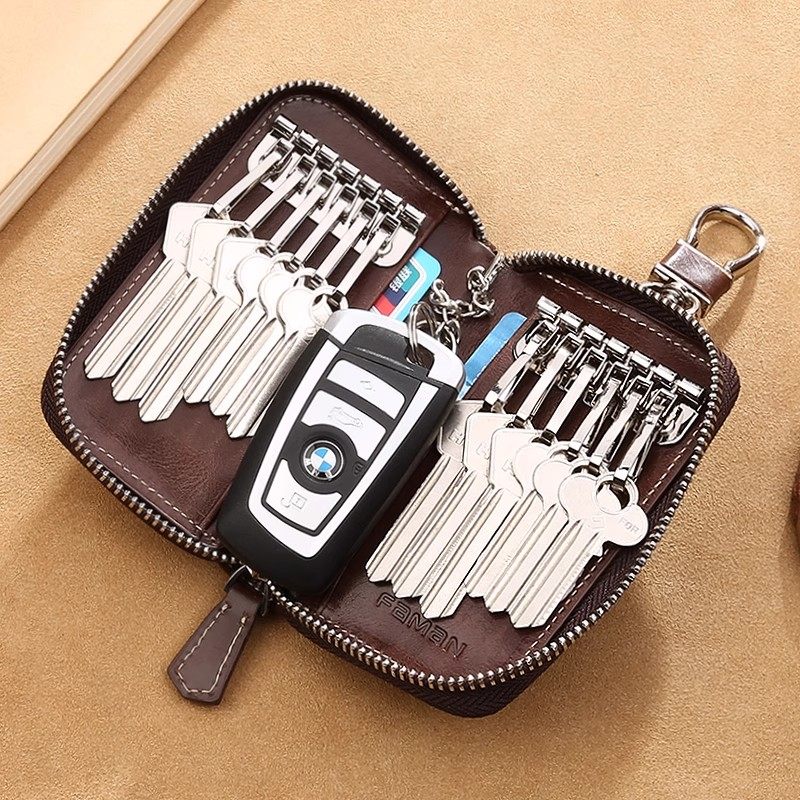 Key Bag 2026 New Model Large Capacity Leather Key Bag Men's Key Storage Bag Women's Car Key Bag Cover