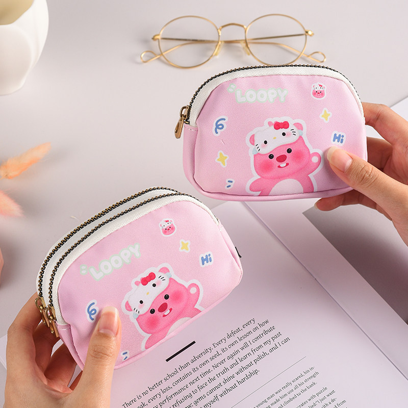 Cute Coin Purse Student Key Bag Children's Mini Storage Bag Coin Bag Money Bag Large Capacity Multi-Functional Wallet