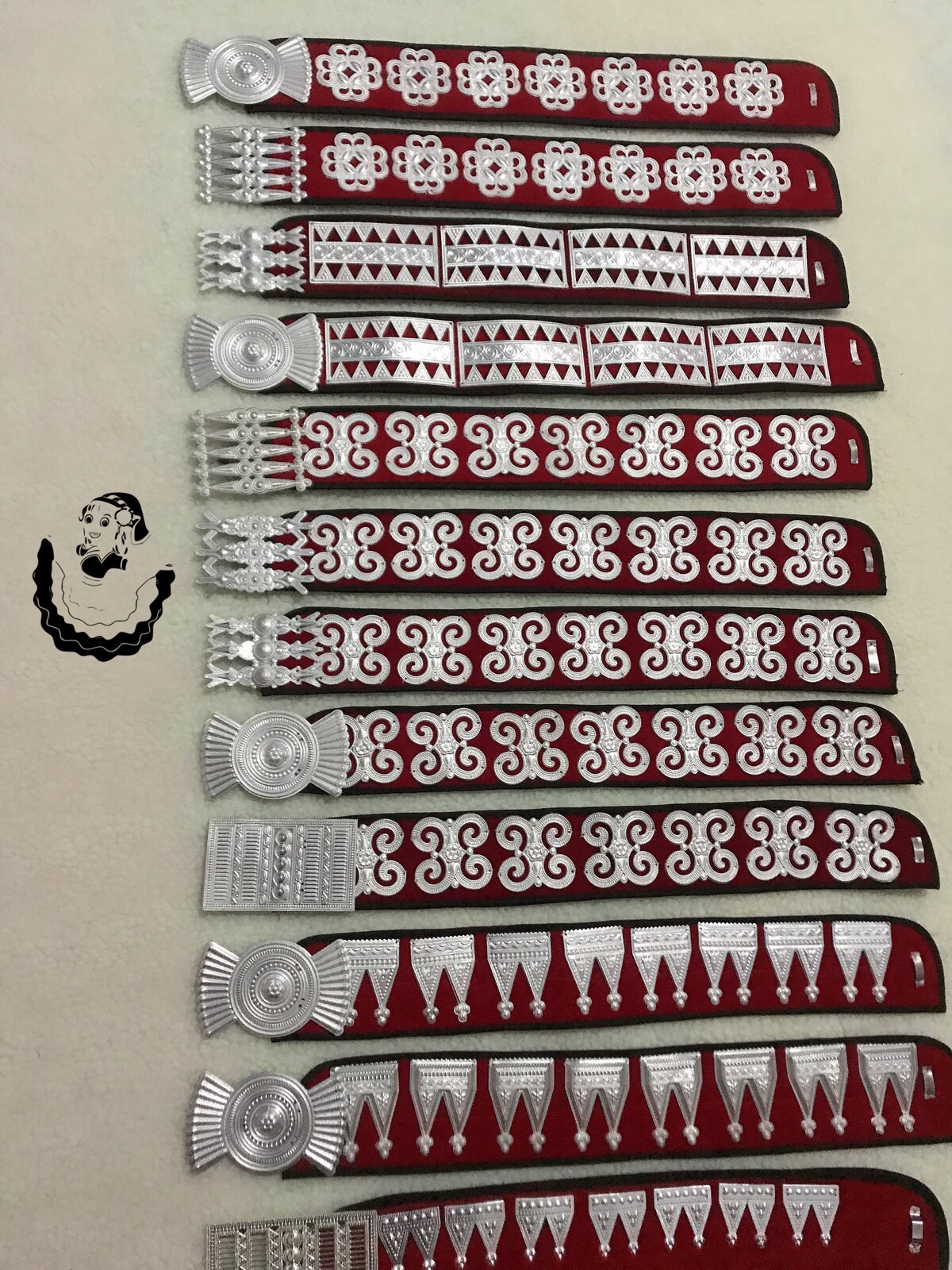 Yi Collar neckline Imitation Silver Liangshan Yi Collar Clothes Neckline Clothes Collar neck Licensed Stage Props Neck