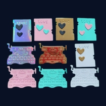 Retro cute typewriter diy handbook photo album greeting card material