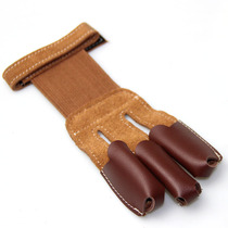 Anti-curved bow cowhide finger protection Traditional American competitive light bow Outdoor equipment Three-finger Mediterranean gloves wear-resistant archery