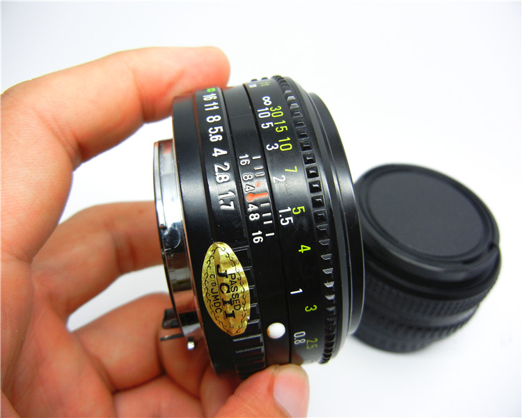 Ricoh Green P 50mm ống kính F1.7 50 1.7 khẩu độ lớn tiêu chuẩn cố định lấy nét Pentax PK SLR kỹ thuật số có sẵn