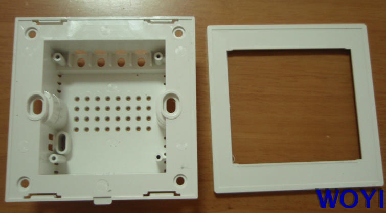 Manufacturer direct sales smart switch housing touch housing white 4-position wiring holes