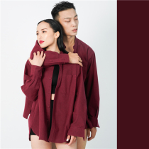 TZ202 Modern Dance Shirt Spring and Autumn Costume Costume for men and women with loose long sleeve dance suit