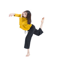 (Painted a 1712) modern dance jacket dance practice costume personality macaron color yoga Leisure