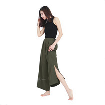 (Painted a 1804) modern dance pants dance pants training pants wide leg pants casual pants side open Fork dance pants yoga pants