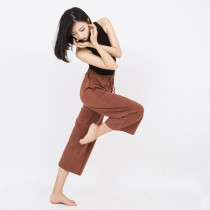 (Painted a 1702) modern dance pants wide leg pants cotton linen casual pants dance practice pants seven points yoga nine points yoga