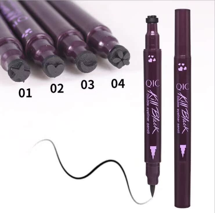 Hình xăm con dấu sao mô hình trái tim con dấu đôi mắt dòng lỏng bút không thấm nước mồ hôi- bút kẻ mắt bằng chứng kẻ mắt kiss me màu nâu