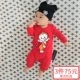 Quần áo bé gái Xiêm nam bé lưới màu đỏ mùa thu 0 phù hợp với 3 mùa thu 6 tháng 1 tuổi sơ sinh trăng tròn mùa thu và mùa đông bộ áo liền quần dài tay cao cấp cho bé sơ sinh