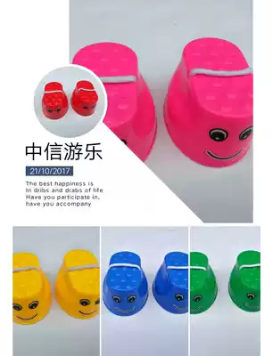 Kindergarten children's sports teaching aids sensory integration training Toys balance training equipment Animal smiley face walking stilts