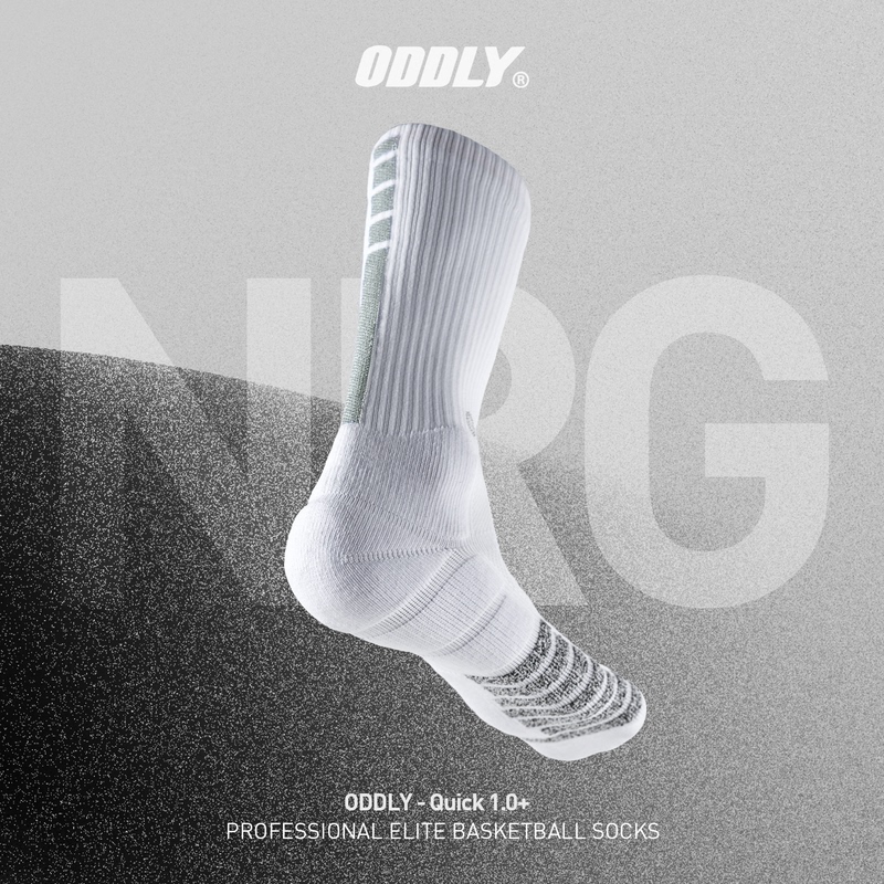 Oddly【Silver Energy Strip】Quick1+ Imported Non-Slip Basketball Socks Elite Sports Socks Black and White High-Tube Socks Oddly【Silver Energy Strip】Quick1+ Imported Non-Slip Basketball Socks Elite Sports Socks Black and White High-Tube Socks