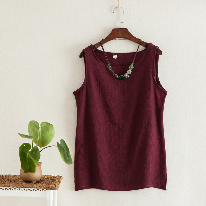 2017 Summer New Cotton and Linen Camisole for Women, Linen Base Shirt, Summer Sleeveless T-Shirt, Outerwear Top, Plus Size 2017 Summer New Cotton and Linen Camisole for Women, Linen Base Shirt, Summer Sleeveless T-Shirt, Outerwear Top, Plus Size