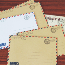 full 6 pieces minimalist retro kraft white air envelope small frescoed postmark envelope