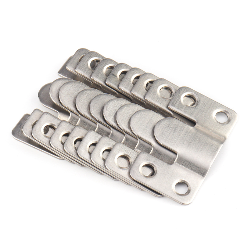 Stainless Steel Picture Frame Hooks, Picture Frame Hanging Clips, Snap Hooks, Hidden Hooks, Hook and Loop Fasteners, Mountain-Shaped Furniture Connectors, Mountain-Shaped