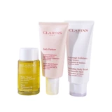 Clarins, скраб, масло для тела, крем, комплект, набор, 3 предмета