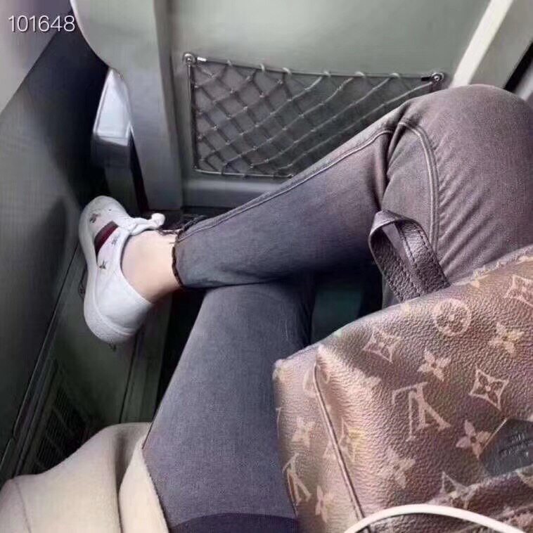 South Korea SP68 magic pants smoke gray small feet buttocks are thin and stretchy slim-cut trousers