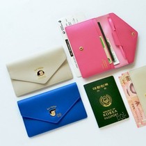 jamstudio Korean cute character multi-purpose travel ID bag portable buckle wallet anti-degaussing passport holder