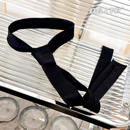 Boy's tie tie matching shirt children's black tie