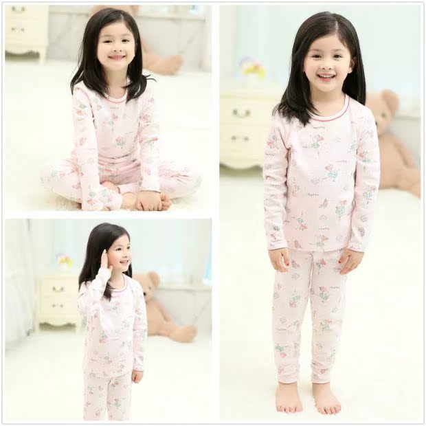 New Inbolon cô gái đồ lót nhiệt thiết lập trong dày trẻ em buồn ngủ lớn cô gái dày áo len cotton mùa thu thời trang cho bé