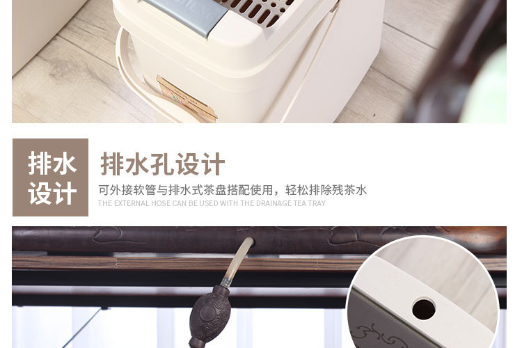 Trà nhựa bã trà xô trà khay trà trà trà với thoát nước thải nước xô trà thùng trà bộ trà - Trà sứ ấm trà