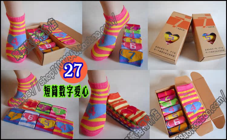 Của nam giới và phụ nữ các ngày trong tuần vớ một tuần vớ bảy ngày vớ 7th socks nam bảy màu vớ trong vớ ống hộp quà tặng vớ vớ cotton