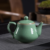 Large Number Ceramics Home Teapot Teapot Dragon Springs Green Porcelain Gg Kiln Ice Cracks Single Pot Kung Fu Tea Furniture 350ml