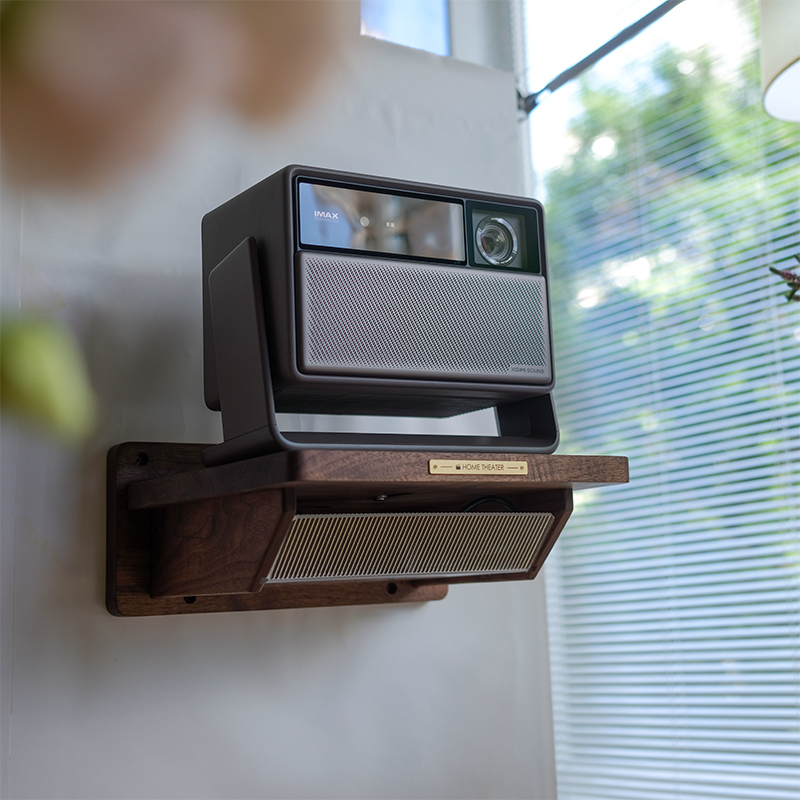 Xgimi Rs30, Jmgo N5, Dangbei X7, Hisense C3 Dedicated Projector Ceiling Mount with Hidden Socket, Solid Wood Black Walnut
