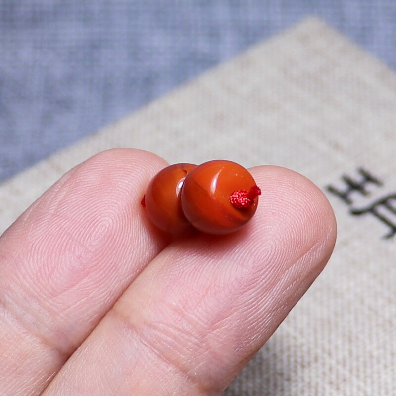 DIY аксессуары 天然南红玛瑙老形珠散珠配饰川料柿子红锦红牛血红火焰纹原矿无胶