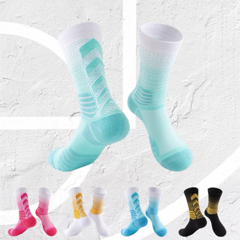 Gradient High-Top Basketball Socks for Men and Women, Professional Non-Slip Sports Socks, Thickened Mid-Calf Socks, Long Running and Playing Socks Gradient High-Top Basketball Socks for Men and Women, Professional Non-Slip Sports Socks, Thickened Mid-Calf Socks, Long Running and Playing Socks