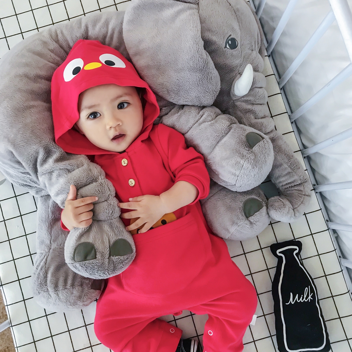 Quần áo trẻ em mùa xuân và mùa thu Áo choàng trùm đầu cho bé sơ sinh romper trăng tròn 0-1-2 tuổi Trang phục dài tay áo khoác dày cho bé mùa đông