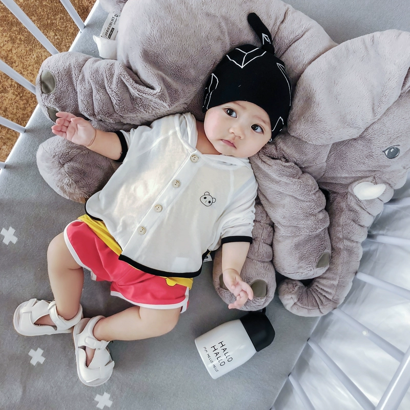 Áo cho bé Áo khoác mùa hè cho bé Sơ sinh Full Moon Dài tay Áo len cotton Áo khoác mỏng 0-3-6-12 tháng - Áo khoác áo khoác chống nắng trẻ em