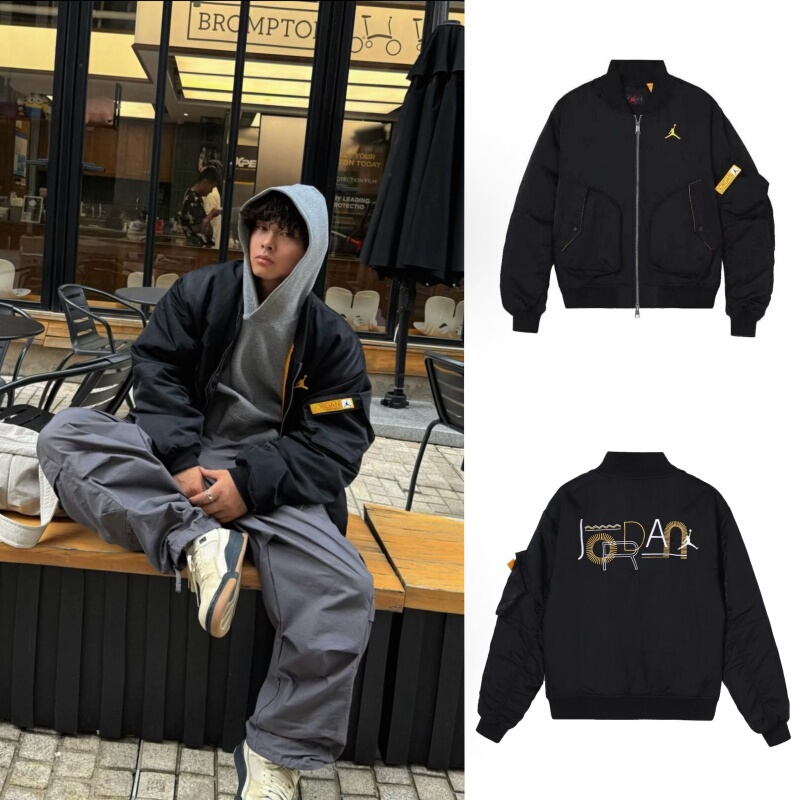 Jordan Men's Sports Stand-Up Collar Warm Flight Baseball Cotton Jacket Cz1191 Dn3406-010