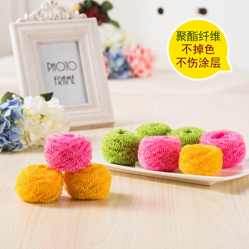 South Korea imports nanofiber not stained with oil brushed pan balls dishwashing decontamination without sticking to the pan without injury coating