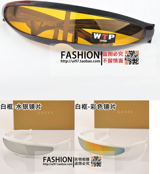 Kính râm cảnh sát Cool X kính râm ngoài trời lái xe thể thao cá tính phản chiếu tầm nhìn đêm vàng gọng kính gentle monster