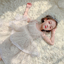 Super Fairy Girl Princess Dress Summer Dress South Korea Boy Dress Foreign Air Children Little Girl Cake Skirt Fluffy Dress Dress