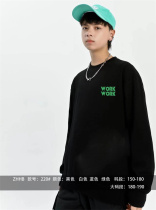 Smart Buddy Boy Great Boy Spring Money T-shirt 2022 Fashion Tide Card Children Casual Loose Round Collar Long Sleeve Sweater