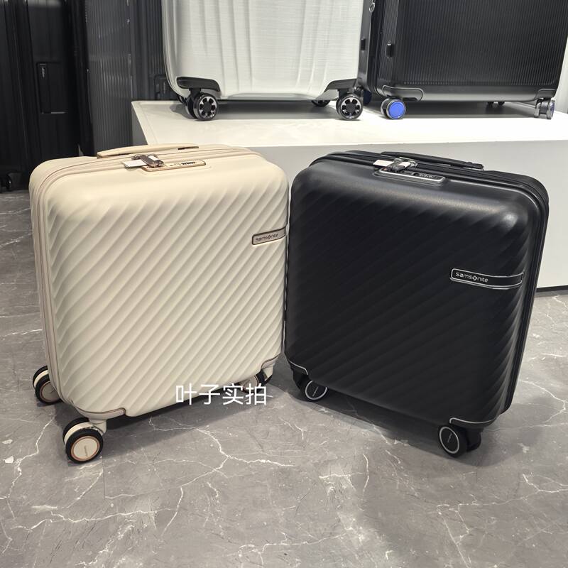 Samsonite Trolley Case Hj1 Zipper Compact Fashionable Travel Cosmetic Case Shock-Absorbing Wheels Luggage Boarding Long Case 15inch