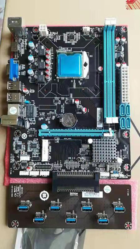 New Product Factory eight card motherboard 8 graphics card 8PCIE QS67 BTC board CPU out of stock expected on October 10