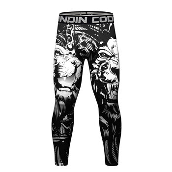 New 3d digital printing men's training tight sports pants running sweat-wicking quick-drying fitness pants