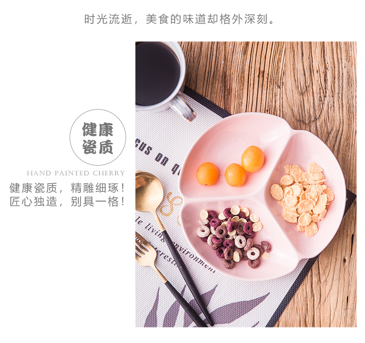 Bộ đồ ăn Nhật Bản phân vùng hộ gia đình tấm sáng tạo phân vùng gốm tấm tấm hộ gia đình tấm ba tấm tấm ăn tối tấm ăn sáng dĩa