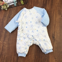 59-66 yard newborns pure cotton clip cotton one-piece clothes baby plus cotton khaclothes begs with thick climbing suit lacing