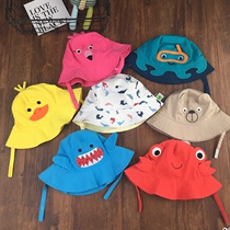 Cartoon cute cotton lined baby fisherman hat spring and summer baby sunshade hat 0-6 years old male and female treasure sun hat