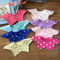 Japanese male and female baby 360 degree petal round bib baby cotton waterproof bib spring and autumn windproof bib